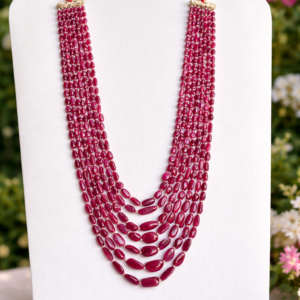 Elegant Mozambique Heated Ruby Necklace – Designer Statement Jewelry