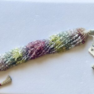 Multi-color sapphire bead bracelet with mixed pastel gemstone tones