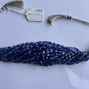 Multi-strand Burmese blue sapphire beaded bracelet with deep royal blue tones