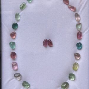 Natural tourmaline tumble cabochon loose gemstones in mixed colors