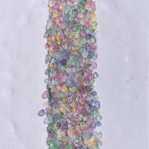 Natural multi sapphire leaf carving loose gemstones in mixed pastel colors