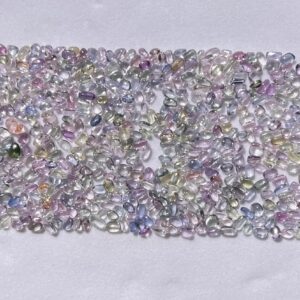 Natural multi sapphire tumble loose gemstones in mixed pastel colors