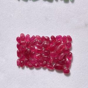 Natural ruby, emerald and Burmese blue sapphire tumble cabochon loose gemstones in red, green and blue